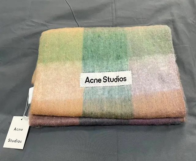 Acne Studios Checkered Scarf Pastel Grid