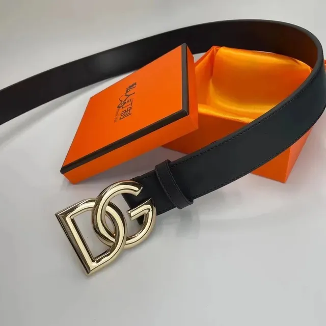 Dolce & Gabbana DG Logo Belt Gold Buckle