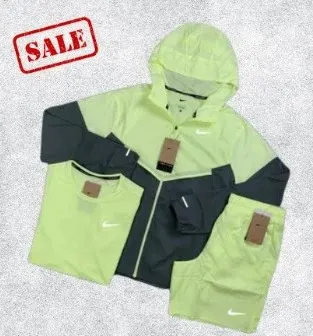 Nike Windrunner Jacket Set Lime Green/Black