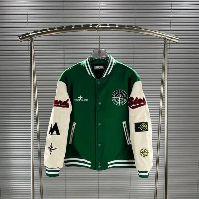 Stone Island Varsity Jacket Patch-Embellished
