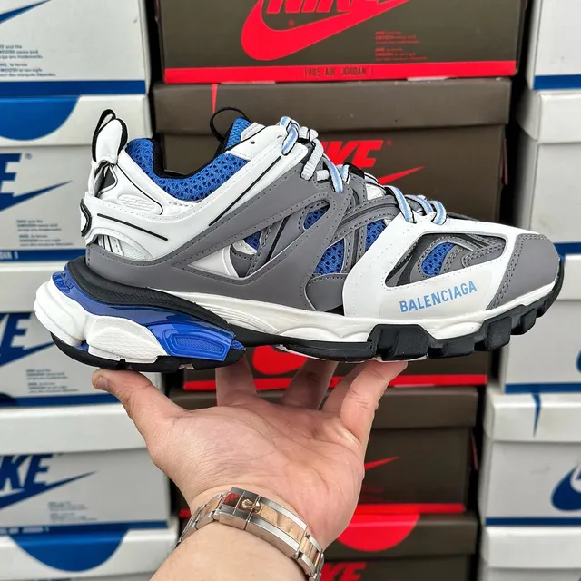 Balenciaga Track Trainer White Grey Blue