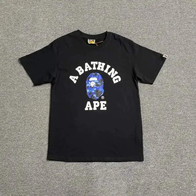 BAPE Graphic Tee Blue Camo Ape Head