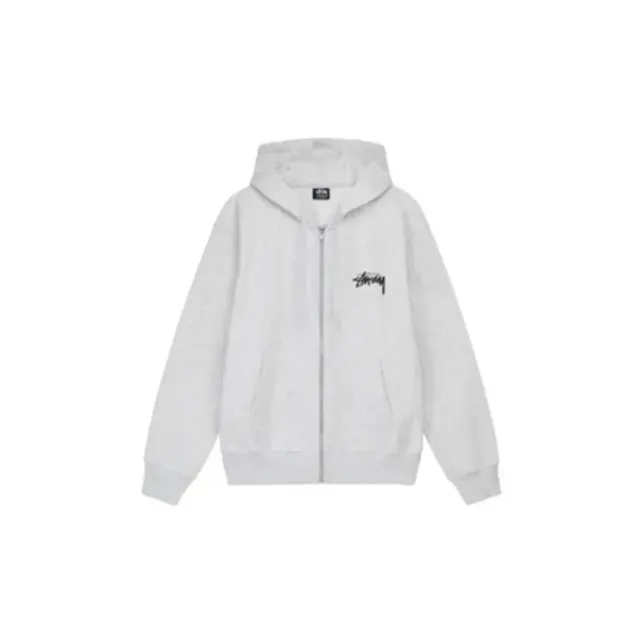 Stüssy Zip-Up Hoodie Heather Grey