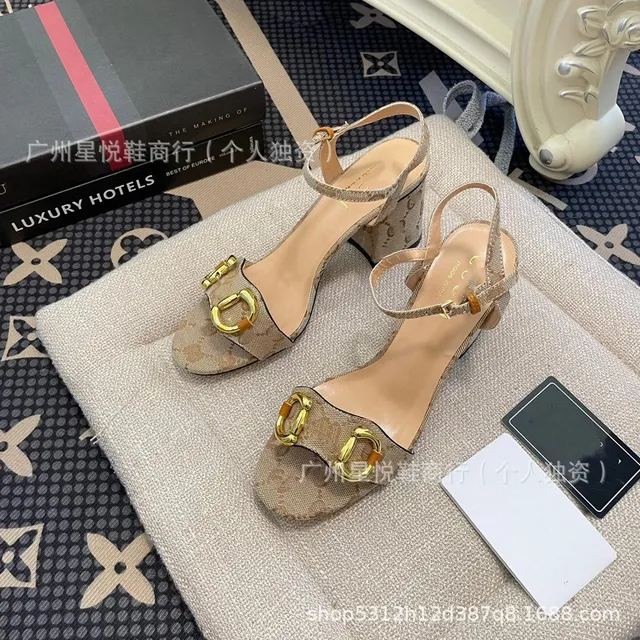 Gucci Horsebit 1955 Sandal GG Monogram Canvas
