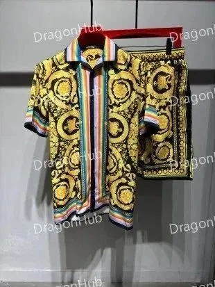 Versace Baroque Print Short Set Medusa Baroque