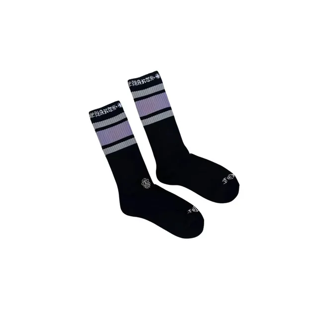 Chrome Hearts Crew Socks Striped Cuff