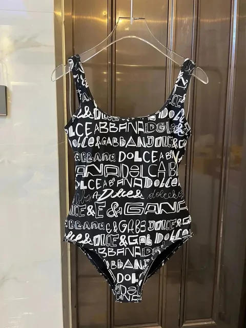 Dolce & Gabbana Logo Print Bodysuit All-Over DG Script