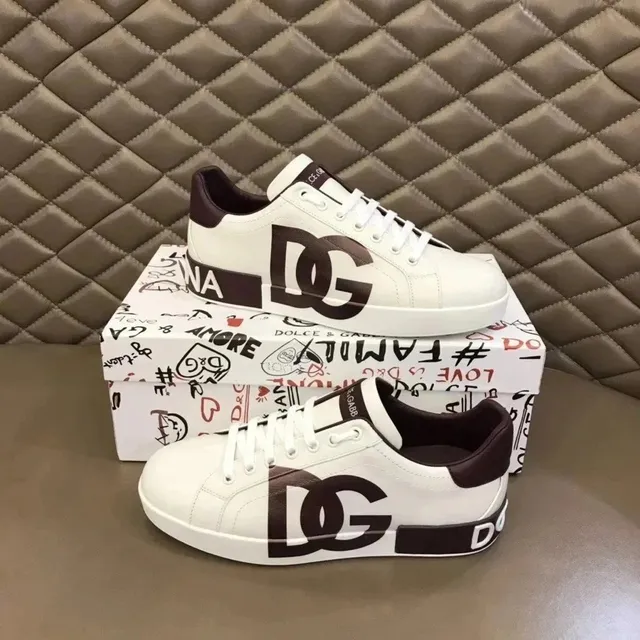 Dolce & Gabbana DG Logo Sneaker White with Black DG Logo