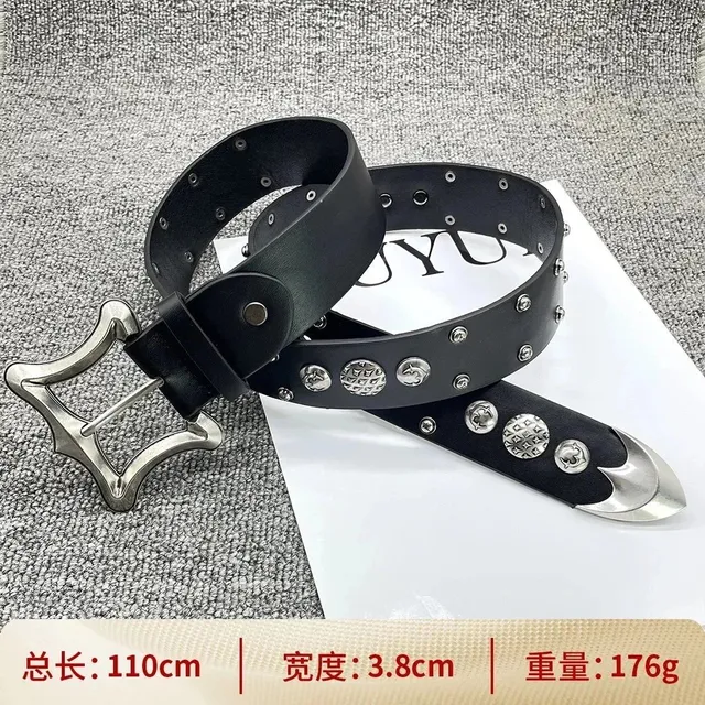 Chrome Hearts Studded Belt Silver Hardware