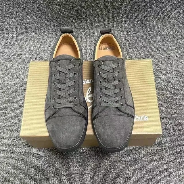 Christian Louboutin Louis Junior Suede Grey