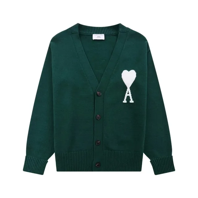 Amiri V-Neck Cardigan Heart Logo