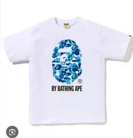 BAPE Shark Tee Blue Camo Ape Head