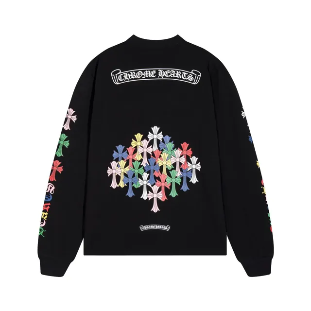 Chrome Hearts Long Sleeve Tee Multicolor Cross Print