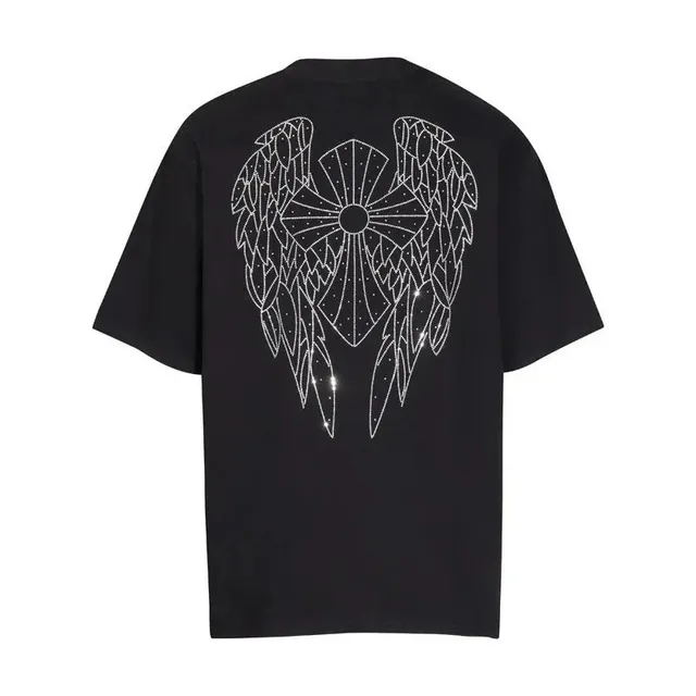 Chrome Hearts Angel Wing Tee Crystal Embellished