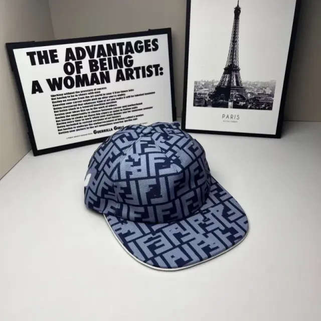 Fendi Snapback Cap FF Logo Print