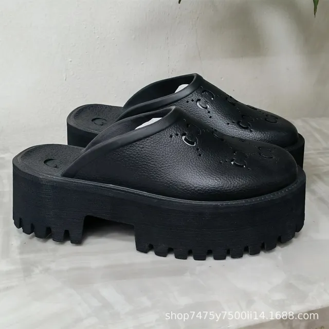 Gucci Platform Slide Triple G Perforated
