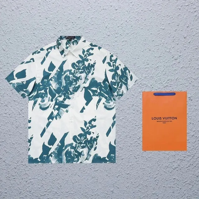 Louis Vuitton Short-Sleeve Shirt Floral Print