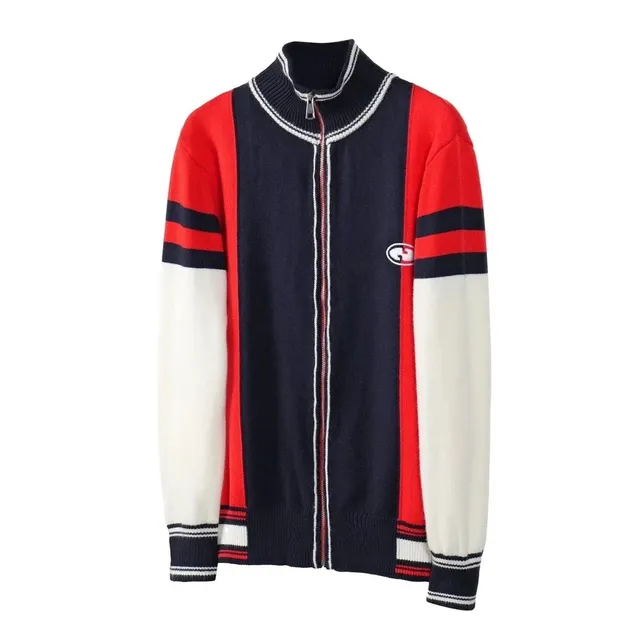 Gucci Zip-Up Knit Cardigan Color-Block