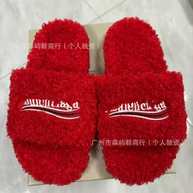 Balenciaga Track Slide Fluffy Logo