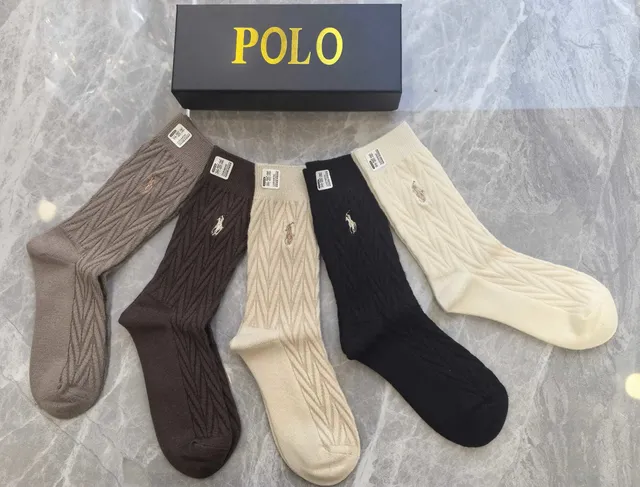 Polo Ralph Lauren Cable Knit Socks Polo Pony Embroidered