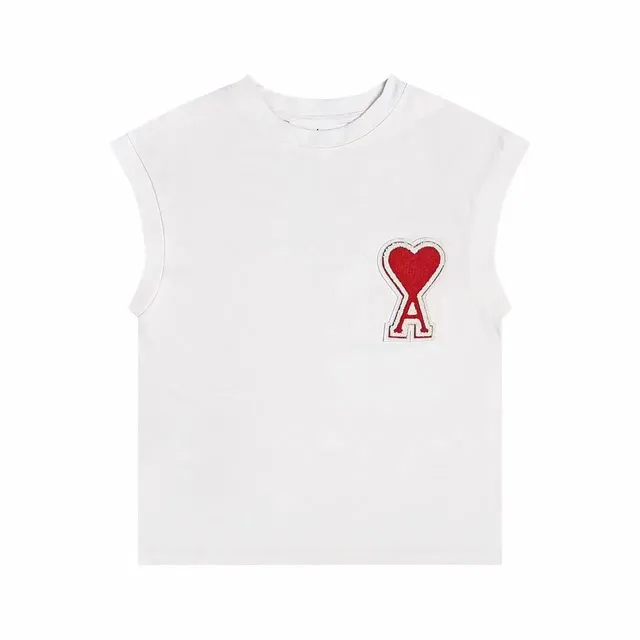 AMI Paris Sleeveless Tee Heart Logo Patch