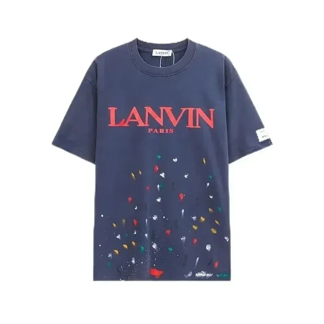 Lanvin Logo Tee Paint Splatter
