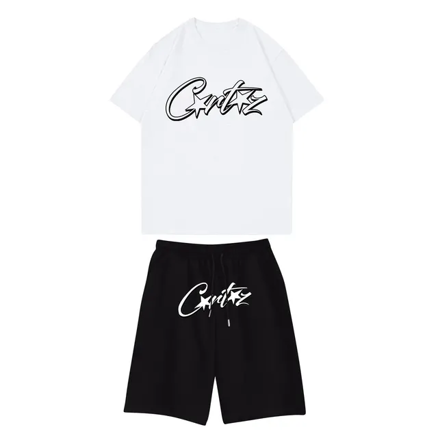 Logo Tee and Shorts Set Corteiz Script Logo