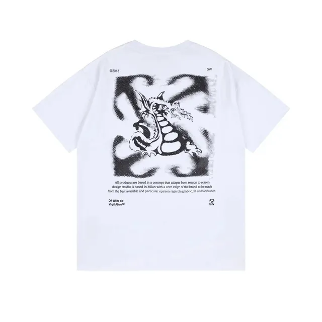 Off-White Graphic Tee Dragon Print