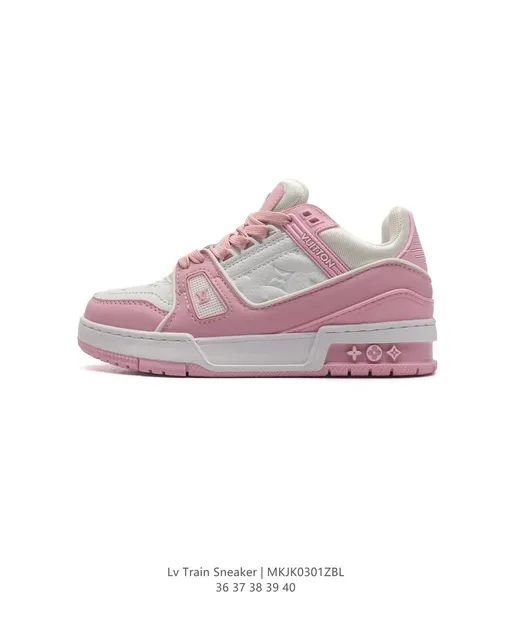 Louis Vuitton LV Trainer Pink and White