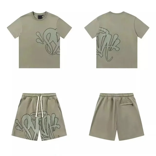 Off-White Graffiti Logo Set Olive Green Outline