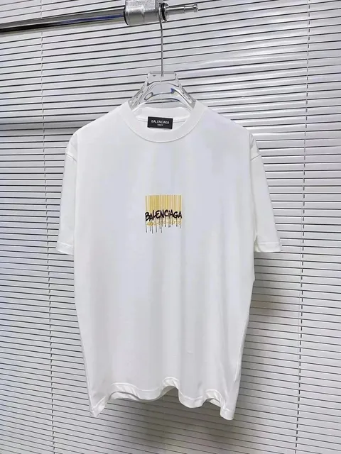 Balenciaga Barcode T-Shirt Gold Barcode Print