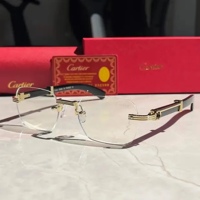 Cartier Juste Un Clou Optical Frame Rimless with Gold Accents