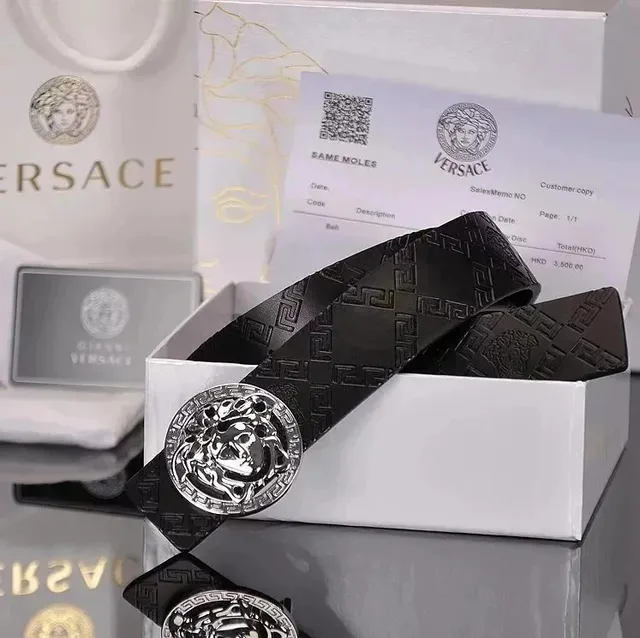 Versace Medusa Belt Greca Pattern