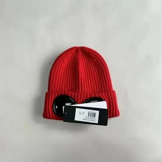 C.P. Company Ribbed Beanie with Goggle Detail