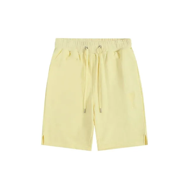 Amiri Logo Shorts Pale Yellow