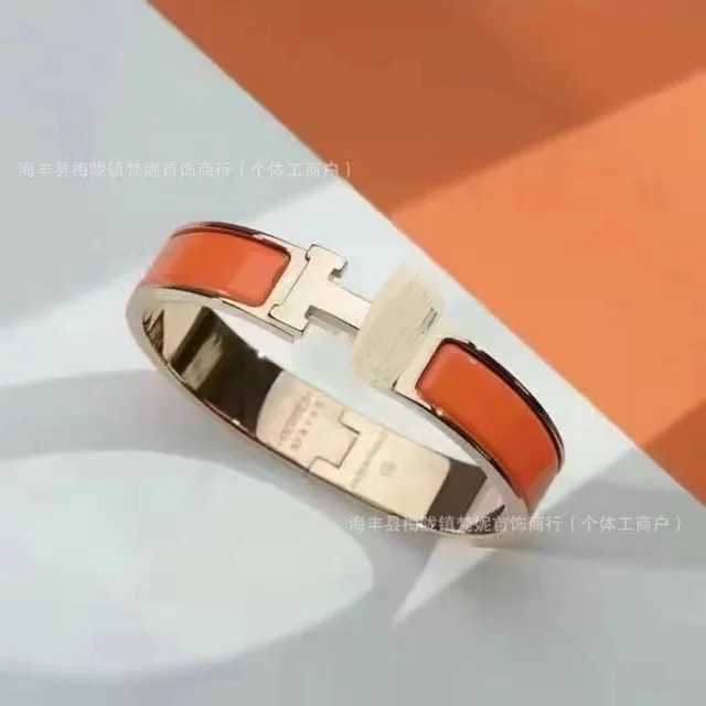 Hermès Constance Bracelet H Eclair Orange