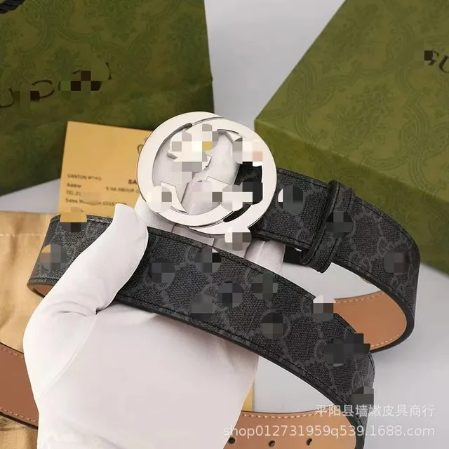 布纹黑色GG银扣