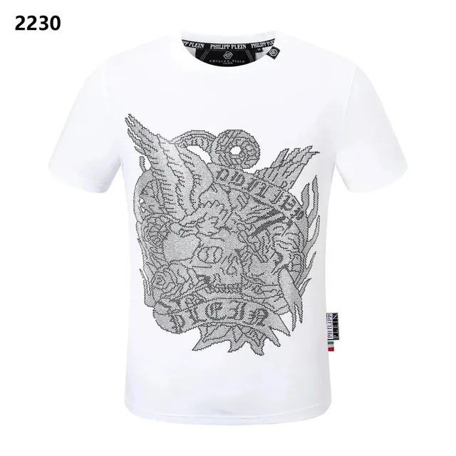 Philipp Plein Graphic T-Shirt Crystal Dragon Print