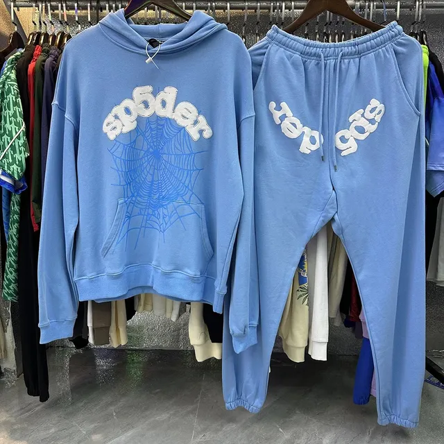 Broken Planet Spider Web Hoodie and Joggers Set Spider Web Embroidery