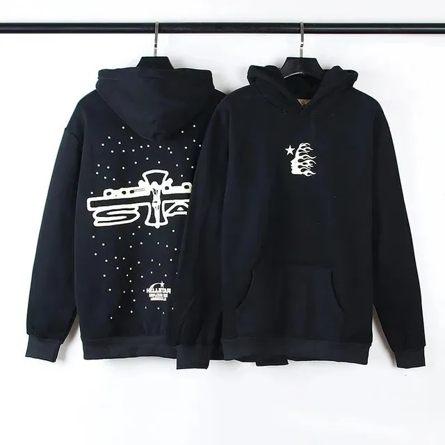 Hellstar Hooded Sweatshirt Star Flame Graphic