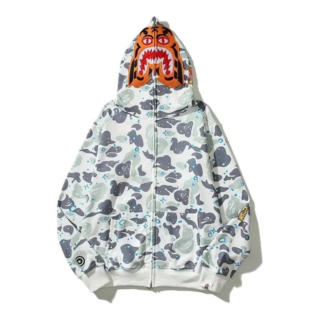 BAPE Full Zip Hoodie Camouflage Tiger Hood
