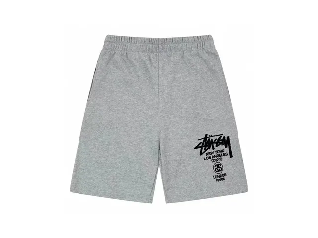Stüssy Logo Shorts Heather Grey