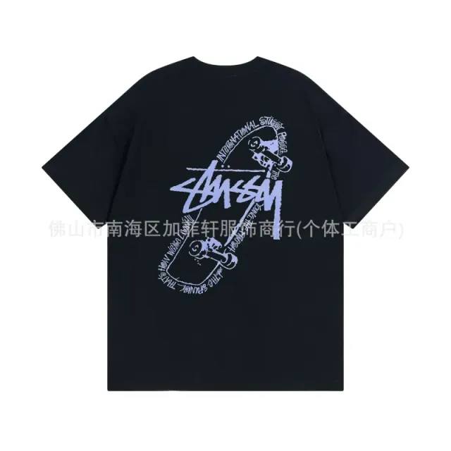 Stüssy Graphic T-Shirt Skateboard Logo Print