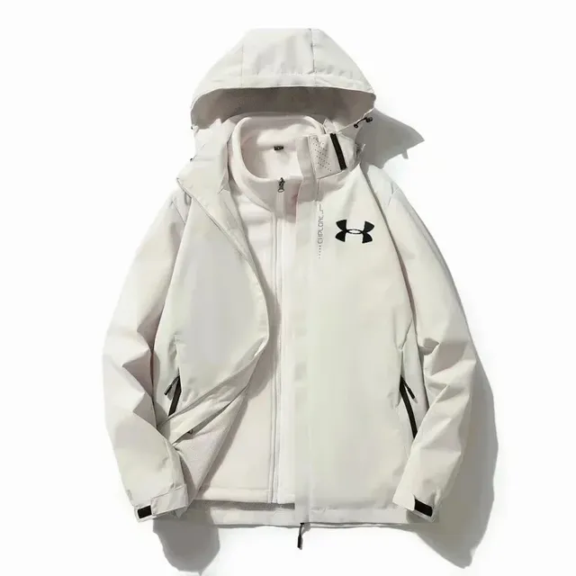 Under Armour Windbreaker Jacket White with Black Accents