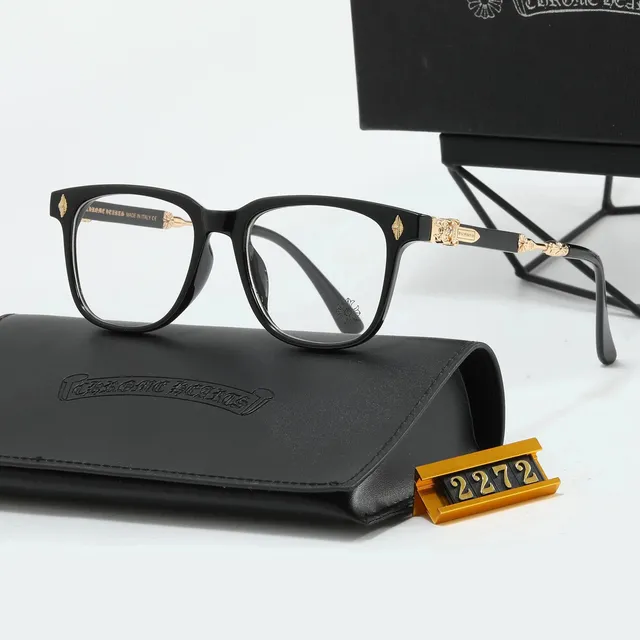 Chrome Hearts Optical Frame Black Acetate with Gold Hardware