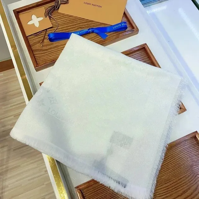 Louis Vuitton Monogram Shawl White