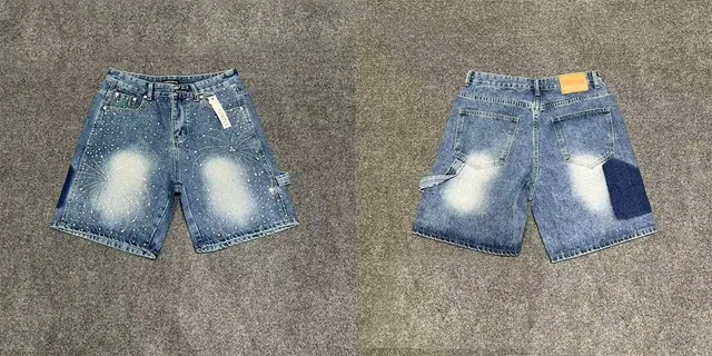 Levi's 501 Shorts Firework Print Distressed