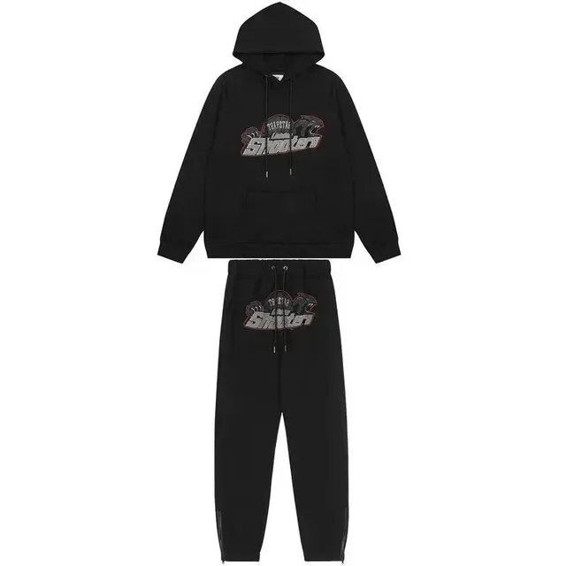 Sp5der Hoodie and Joggers Set Smoker Graphic