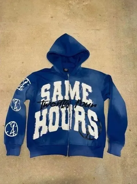 Same 24 Hours Zip-Up Hoodie Same Twenty Four