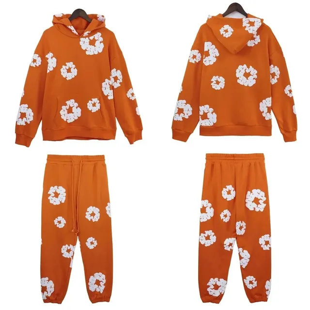 Broken Planet Flower Print Hoodie and Joggers Set All-Over Floral Pattern